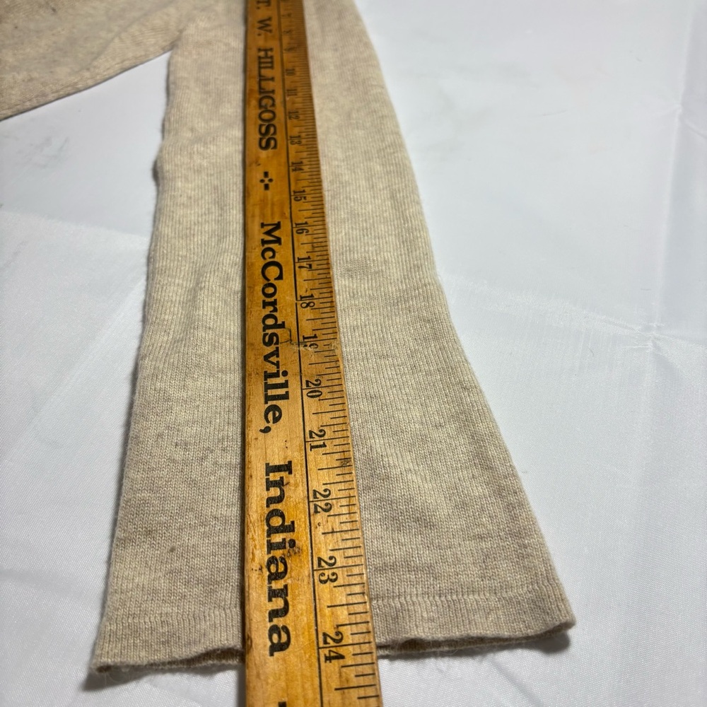 BCBG MAXAZRIA V-neck Sweater Angora/Wool/Nylon Women Size XL‎ Tan Tunic Pockets - Picture 11 of 11